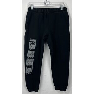 EUC Hypland x Hunter x Hunter Mens Black Joggers Gon Killua Anime Sweatpants S